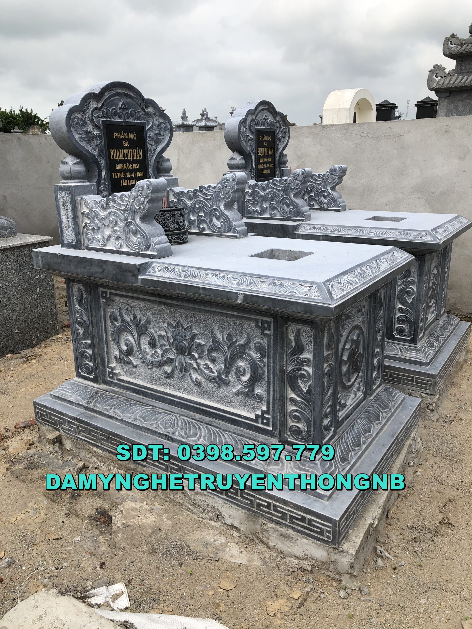 xây chụp mẫu mộ đá hậu bành cao cấp tại hải dương