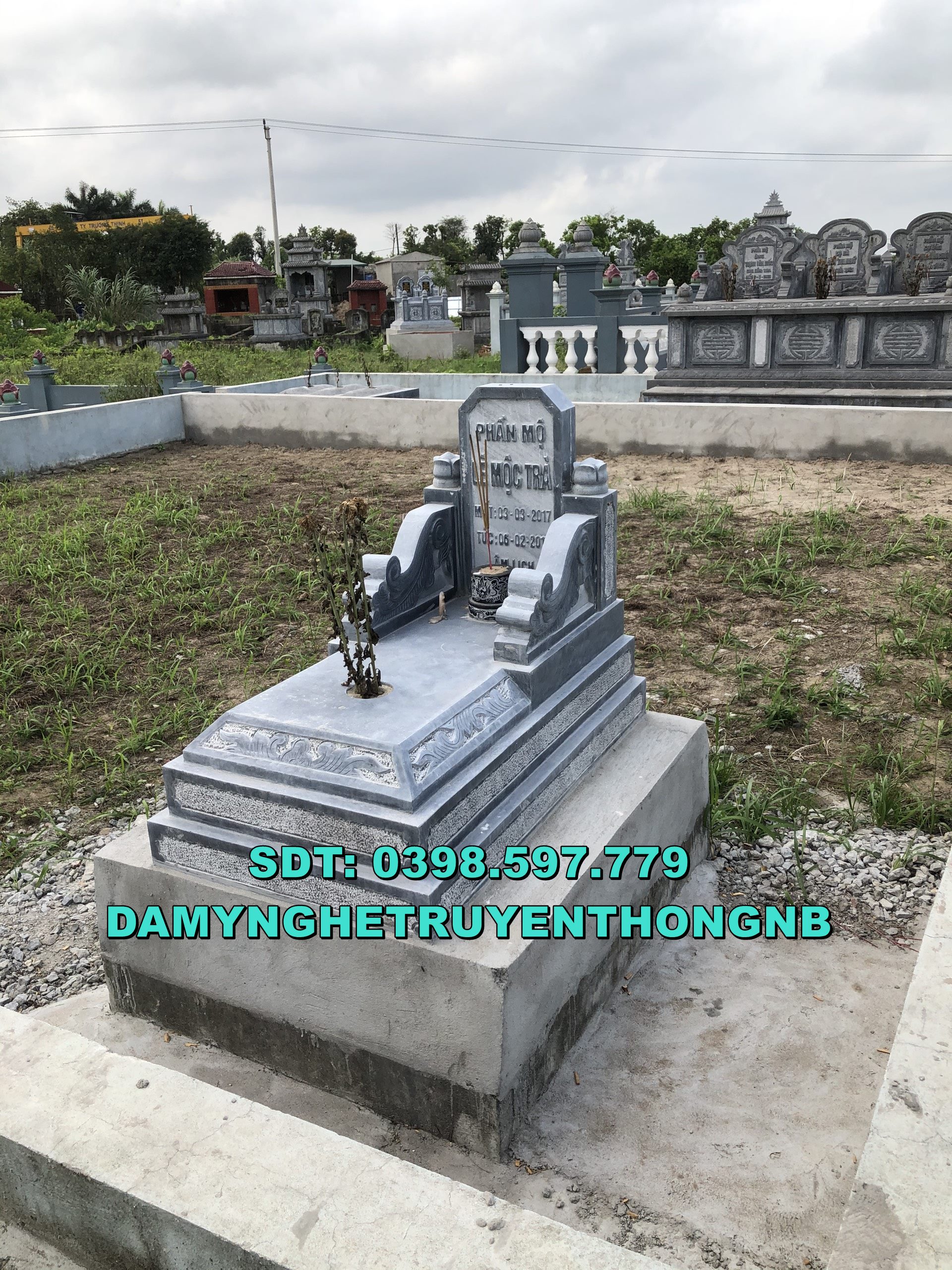xây chụp mẫu mộ đá hậu bành cao cấp tại hải dương