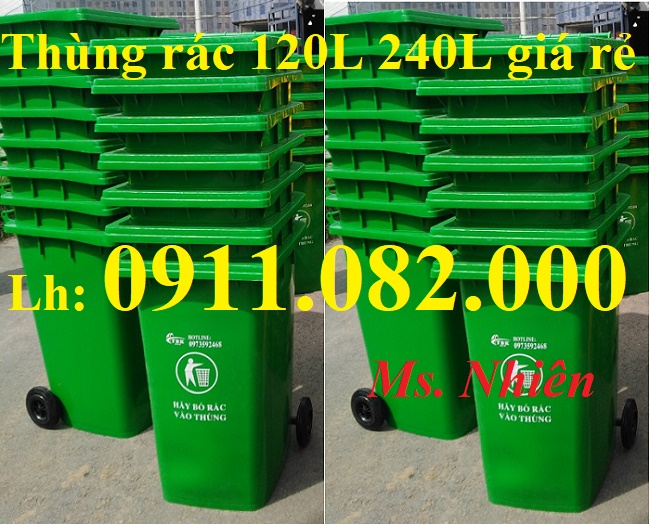 Thùng rác giá rẻ tại cần thơ- thùng rác 120l 240l