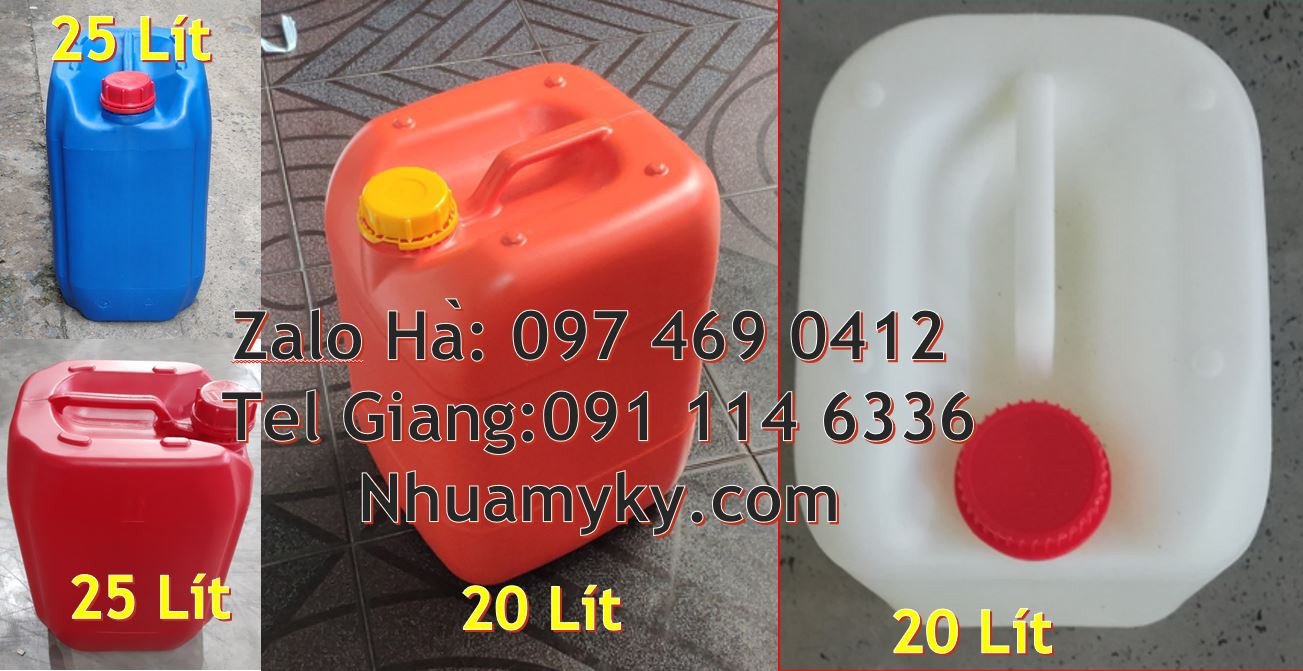 can nhựa lớn hdpe 20l màu trắng,can nhựa 25l đựng nước mắm,can nhựa