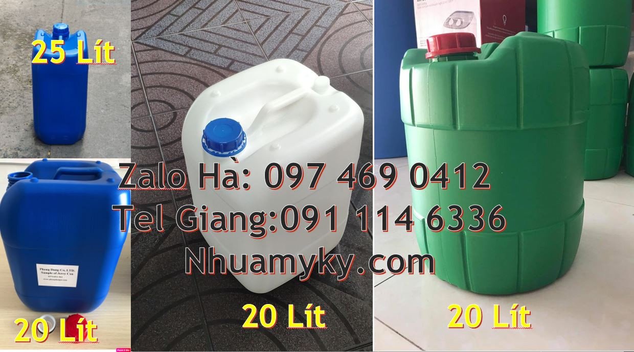 can nhựa lớn hdpe 20l màu trắng,can nhựa 25l đựng nước mắm,can nhựa