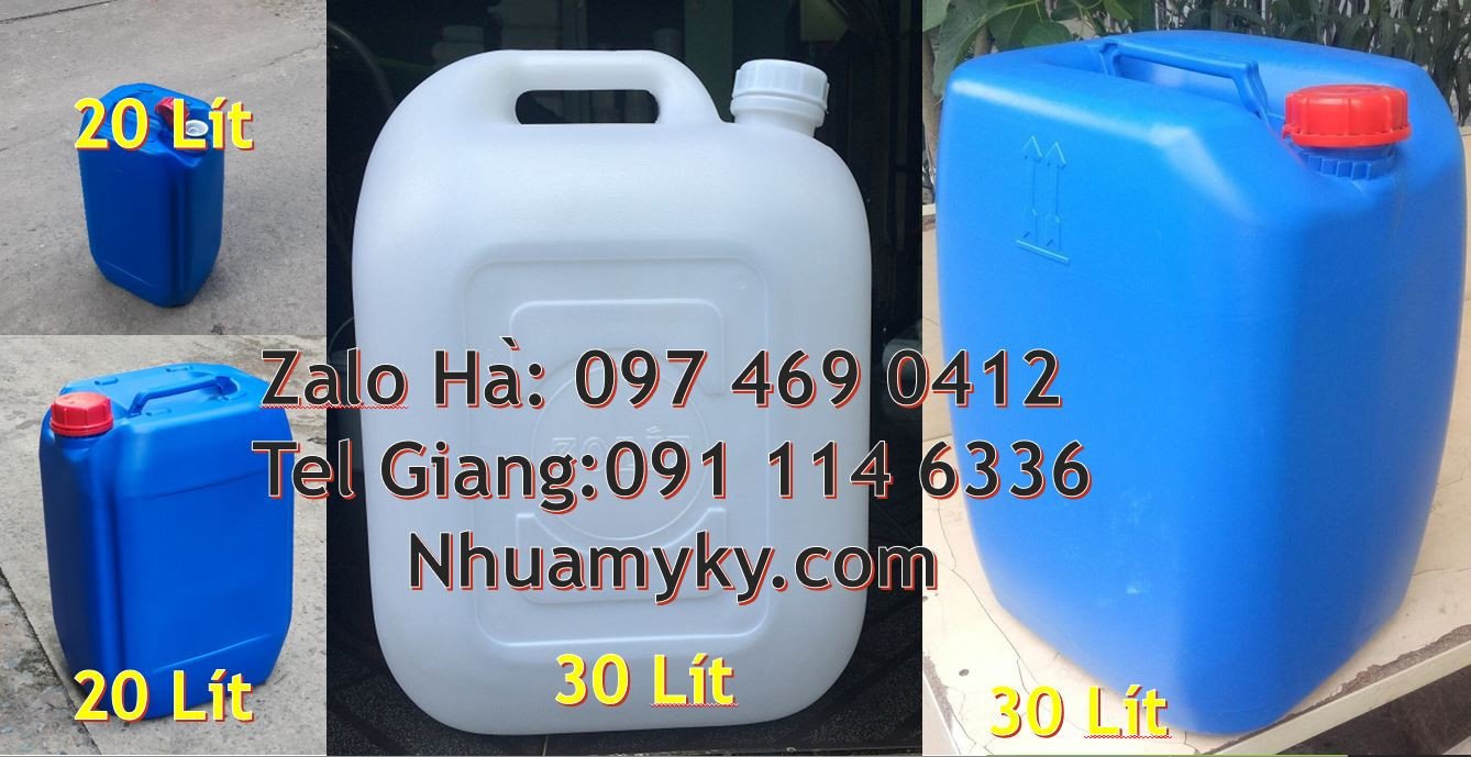 can nhựa lớn hdpe 20l màu trắng,can nhựa 25l đựng nước mắm,can nhựa