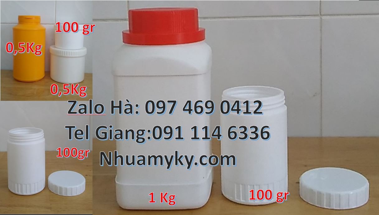 hũ nhựa 500ml đựng hóa chất,hũ nhựa trắng hdpe 800ml,hũ nhựa giá rẻ
