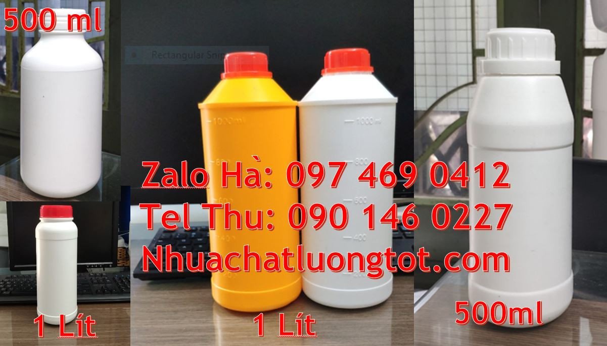 chai nhựa 1l đựng hóa chất,chai nhựa hdpe đựng thực phẩm,chai nhựa lớn