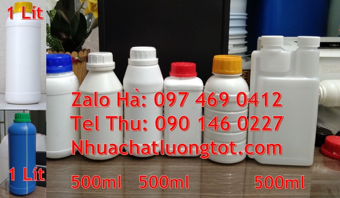 chai nhựa 1l đựng hóa chất,chai nhựa hdpe đựng thực phẩm,chai nhựa lớn