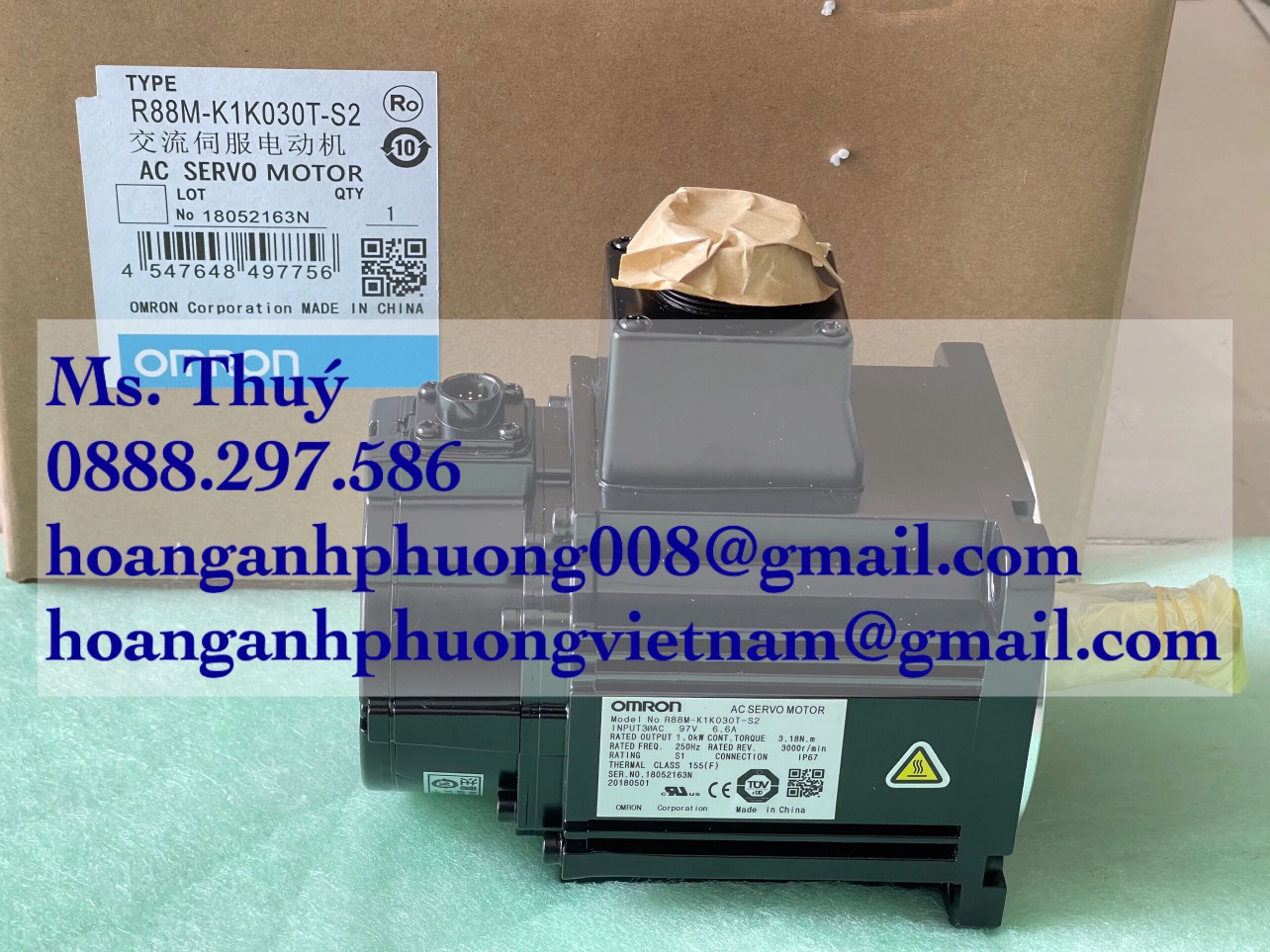 Động cơ Servo Omron R88M-K1K030T-S2  BH 12 tháng