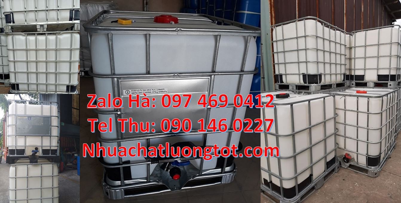 thùng ibc 1000l giá rẻ,tank nhựa 1000l có khung thép,ibc chất lượng ca