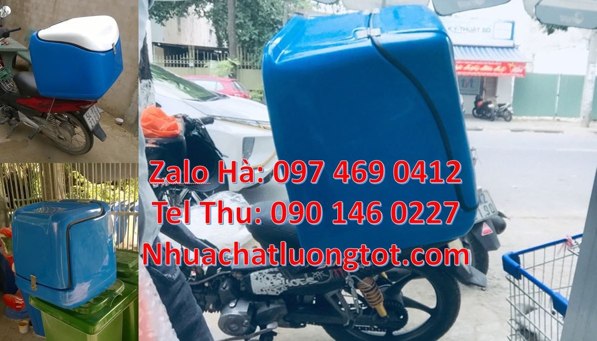 thùng giao hàng đằng sau xe máy,thùng giao thư báo,thùng giao đồ ăn nh