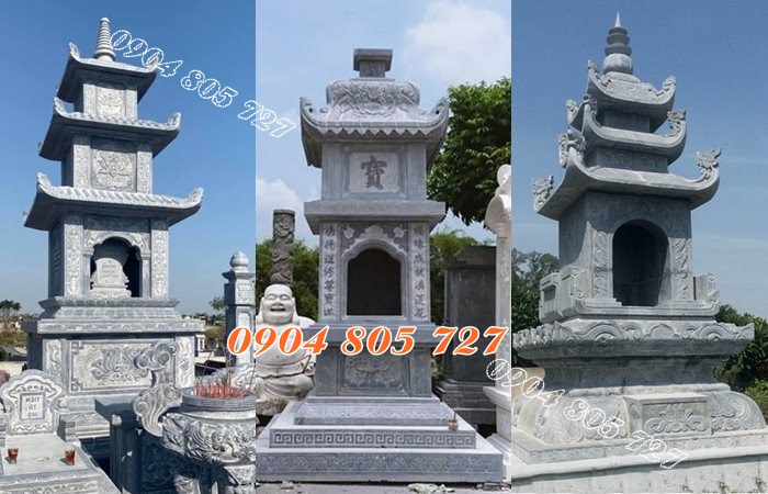 Tháp mộ đẻ tro cốt bằng đá tự nhiên đẹp nhất hiện nay