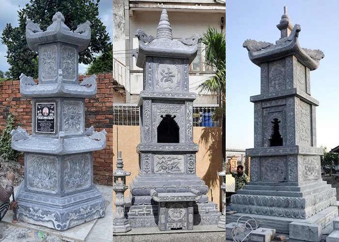 Tháp mộ đẻ tro cốt bằng đá tự nhiên đẹp nhất hiện nay