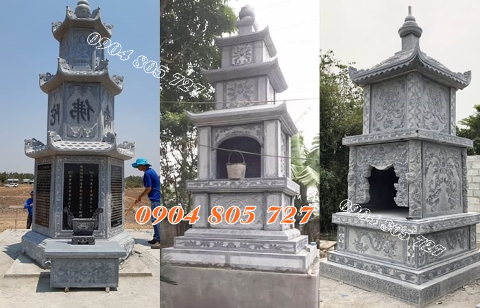 Tháp mộ đẻ tro cốt bằng đá tự nhiên đẹp nhất hiện nay