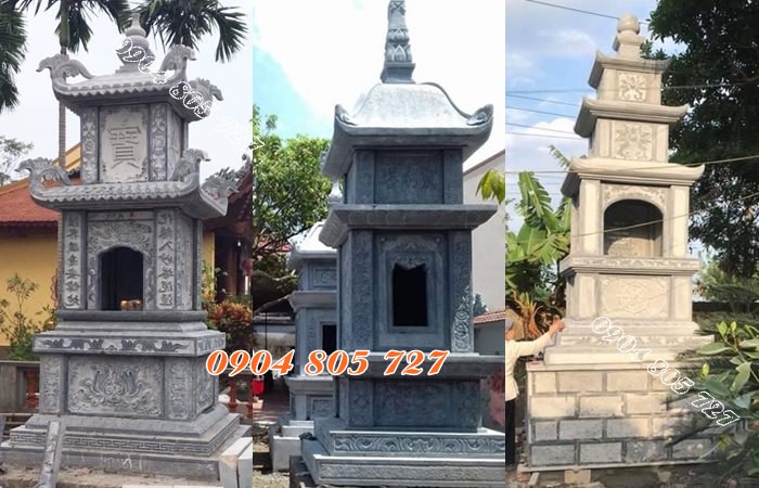Tháp mộ đẻ tro cốt bằng đá tự nhiên đẹp nhất hiện nay