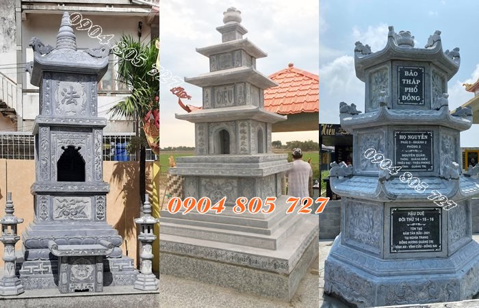 Tháp mộ đẻ tro cốt bằng đá tự nhiên đẹp nhất hiện nay