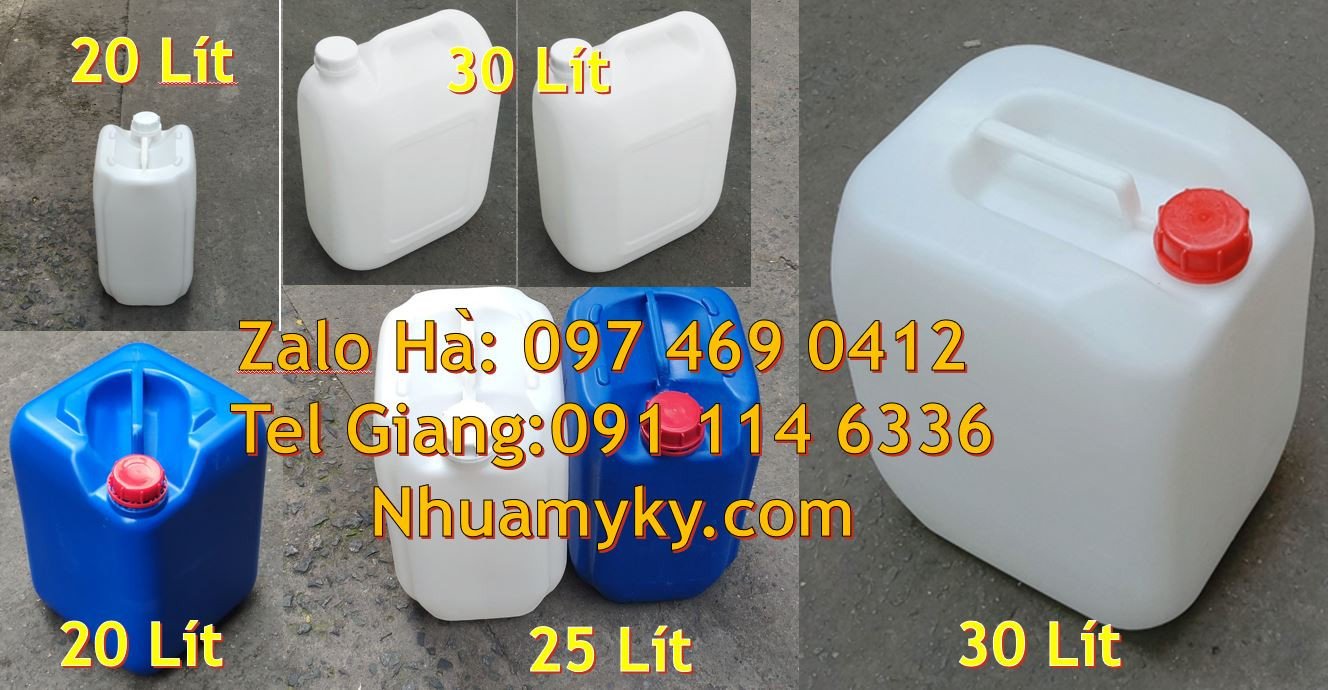can nhựa 30l đựng xăng dầu,can nhựa  25l đựng hóa chất,can nhựa trắng