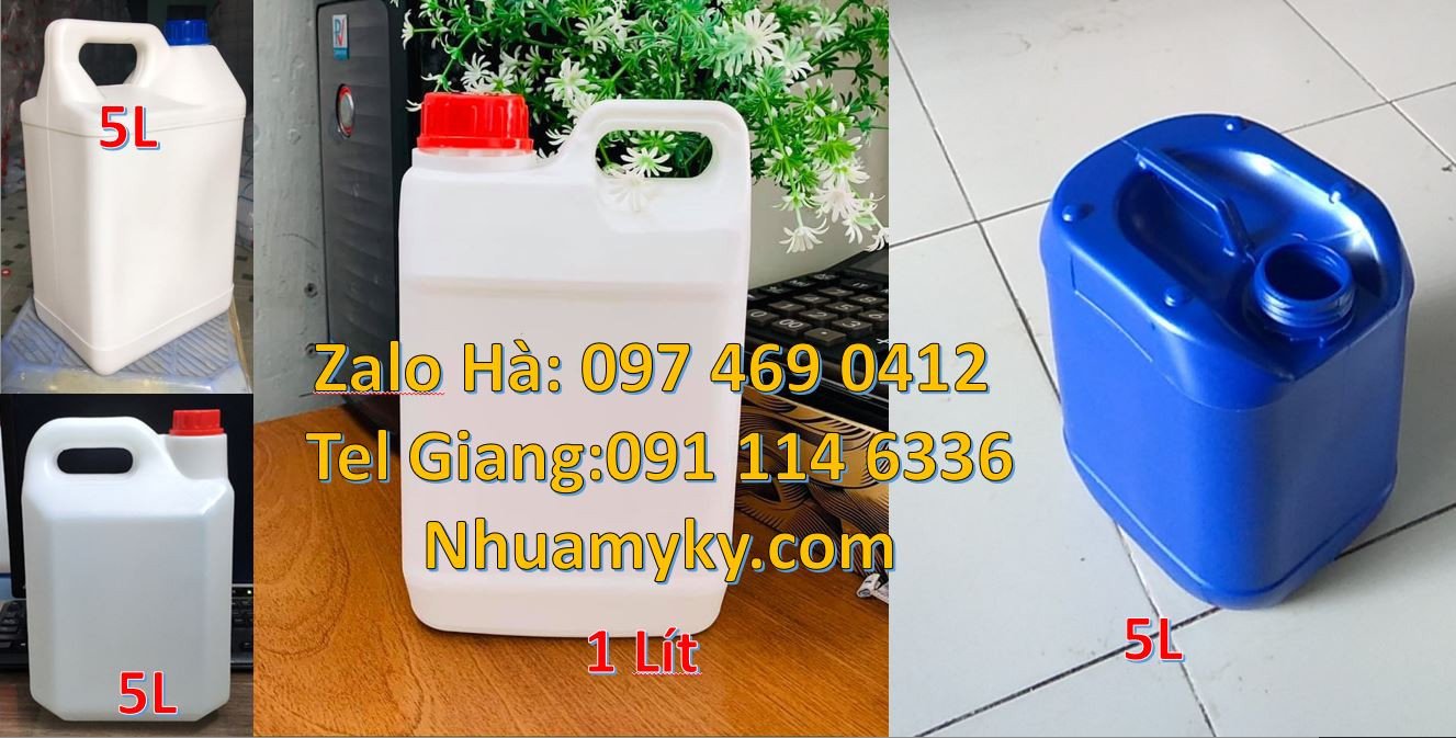 can nhựa nhỏ hdpe màu trắng,can nhựa 5l đựng thực phẩm,can nhựa giá rẻ