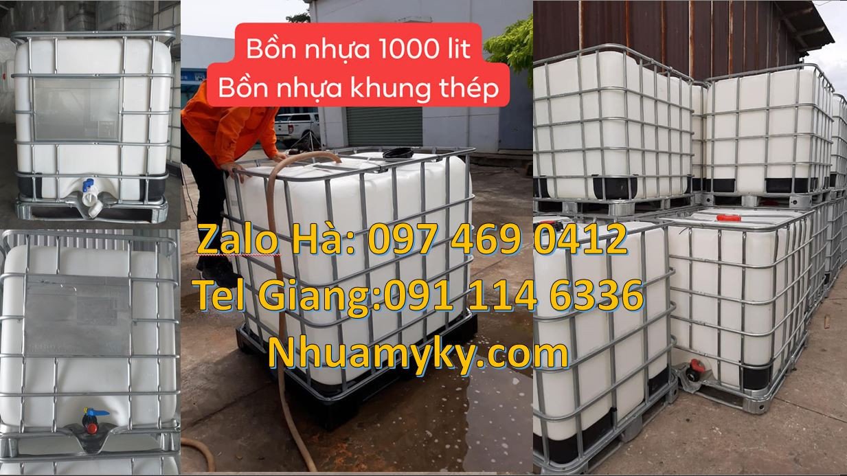 tank nhựa ibc 1000l có khung thép,bồn nhựa ibc 1200l giá rẻ,thùng vuôn