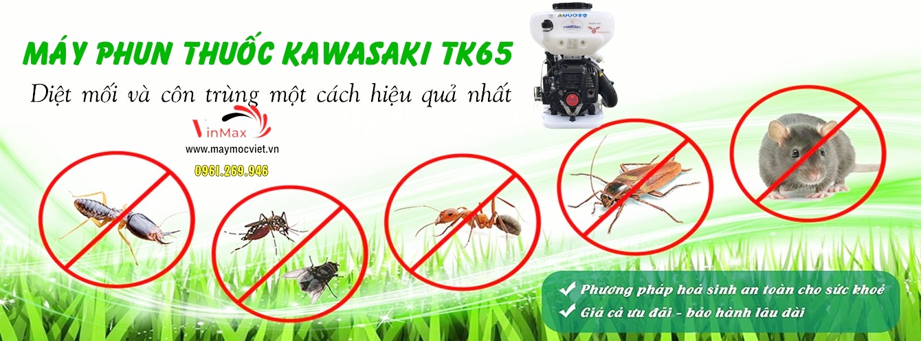 Máy phun hóa chất diệt mối Kawasaki TK65 chính hãng Nhật Bản