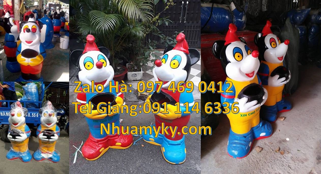 thùng rác hình con thú giá rẻ,thùng rác hình con cá chép,thùng rác gấu