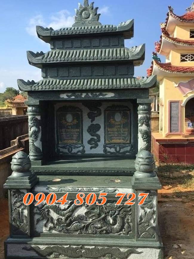 Mẫu am thờ đôi để hài cốt bằng đá xây sẵn năm 2023