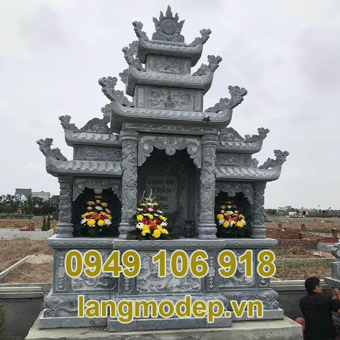Mẫu lăng thờ tam quan đá tự nhiên năm 2023