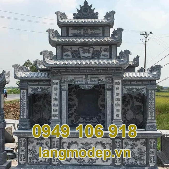 Mẫu lăng thờ tam quan đá tự nhiên năm 2023