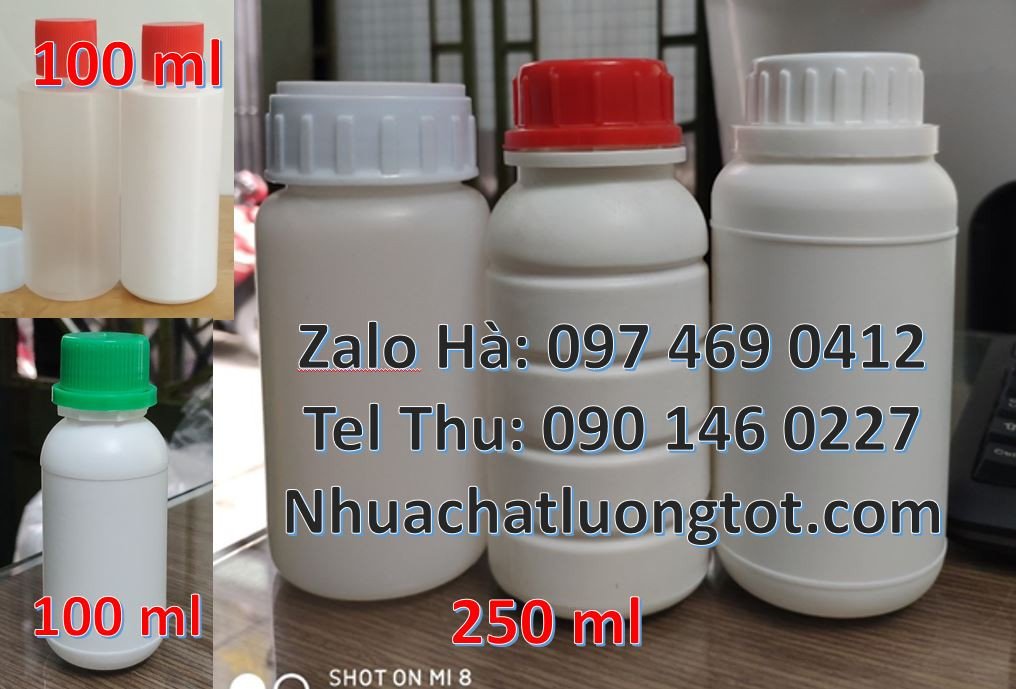 chai nhựa 100ml hdpe,chai nhựa đựng thực phẩm,chai nhựa nhỏ giá rẻ hcm