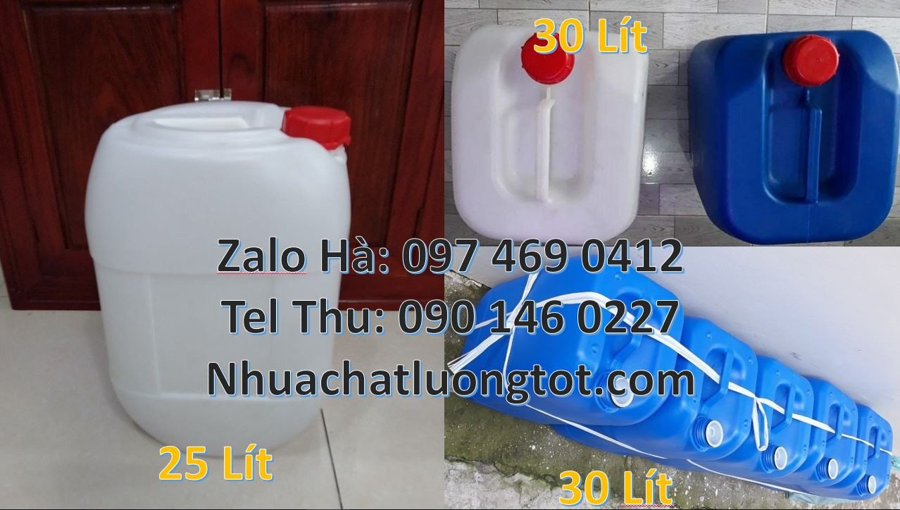 can nhựa lớn đựng hóa chất,can nhựa xanh 20l,can nhựa 30l đựng nước