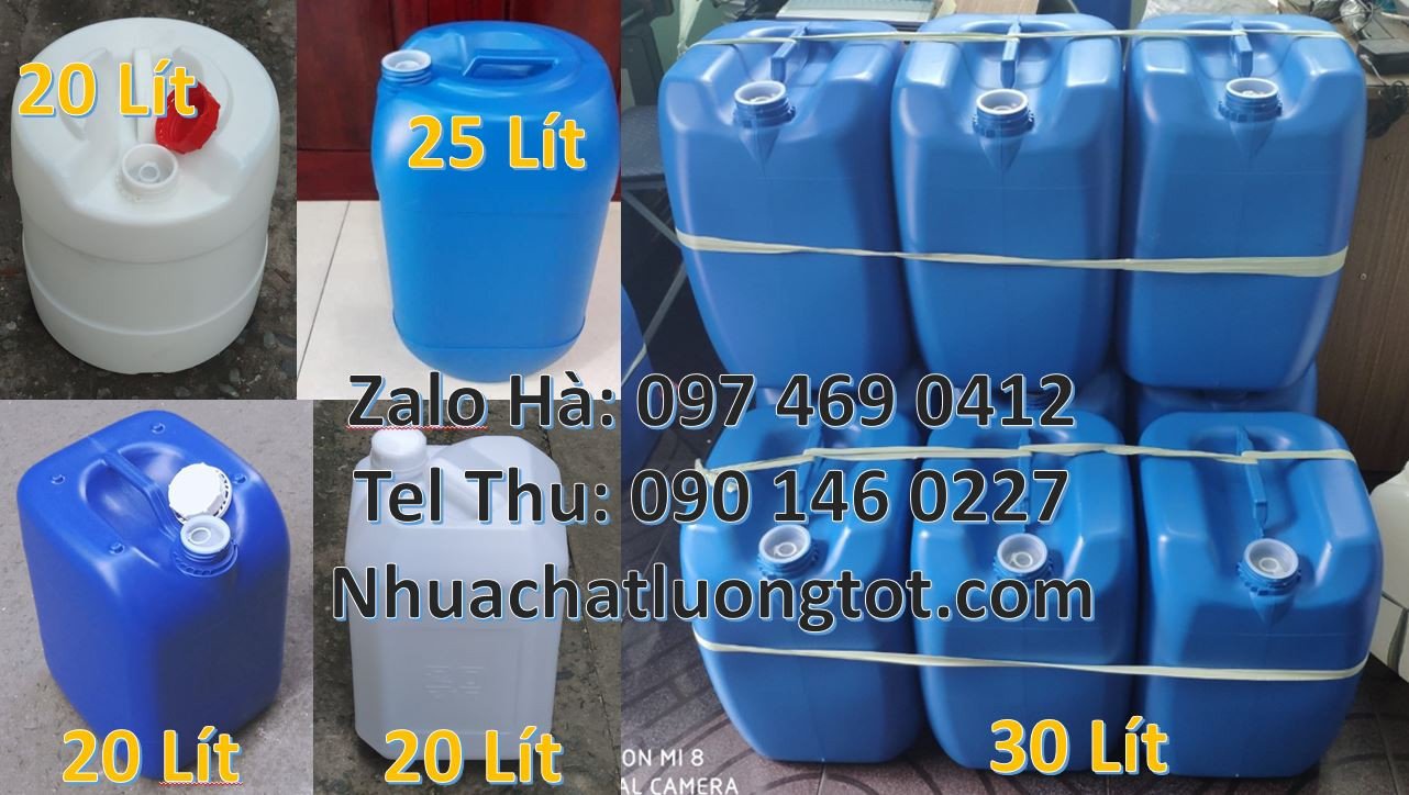 can nhựa lớn đựng hóa chất,can nhựa xanh 20l,can nhựa 30l đựng nước