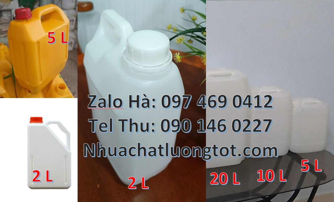 can nhựa nhỏ hdpe chất lượng cao,can nhựa 2l màu trắng,can nhựa giá rẻ