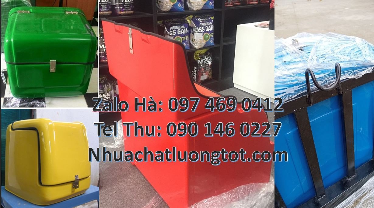 thùng giao hàng sau xe máy,thùng gia nước uống trà sữa,thùng giao nắp