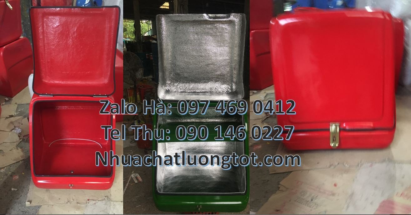 thùng giao hàng sau xe máy,thùng gia nước uống trà sữa,thùng giao nắp