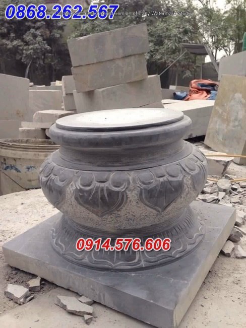 Mẫu thiết kế chân cột bằng đá nguyên khối đẹp bán