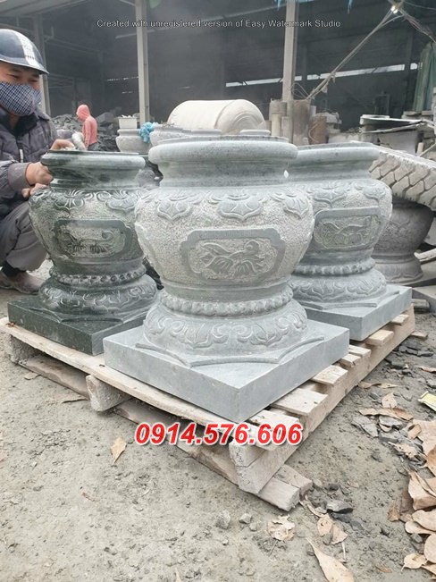 Kích thước mẫu chân cột đền chùa đá tự nhiên đẹp bán