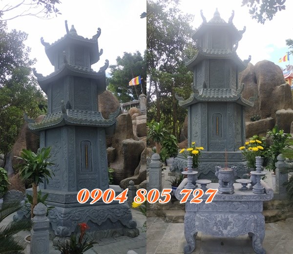 Mẫu tháp để hài cốt bằng đá bán tại Tiền Giang