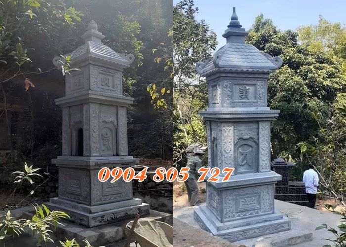 Mẫu tháp để hài cốt bằng đá bán tại Tiền Giang
