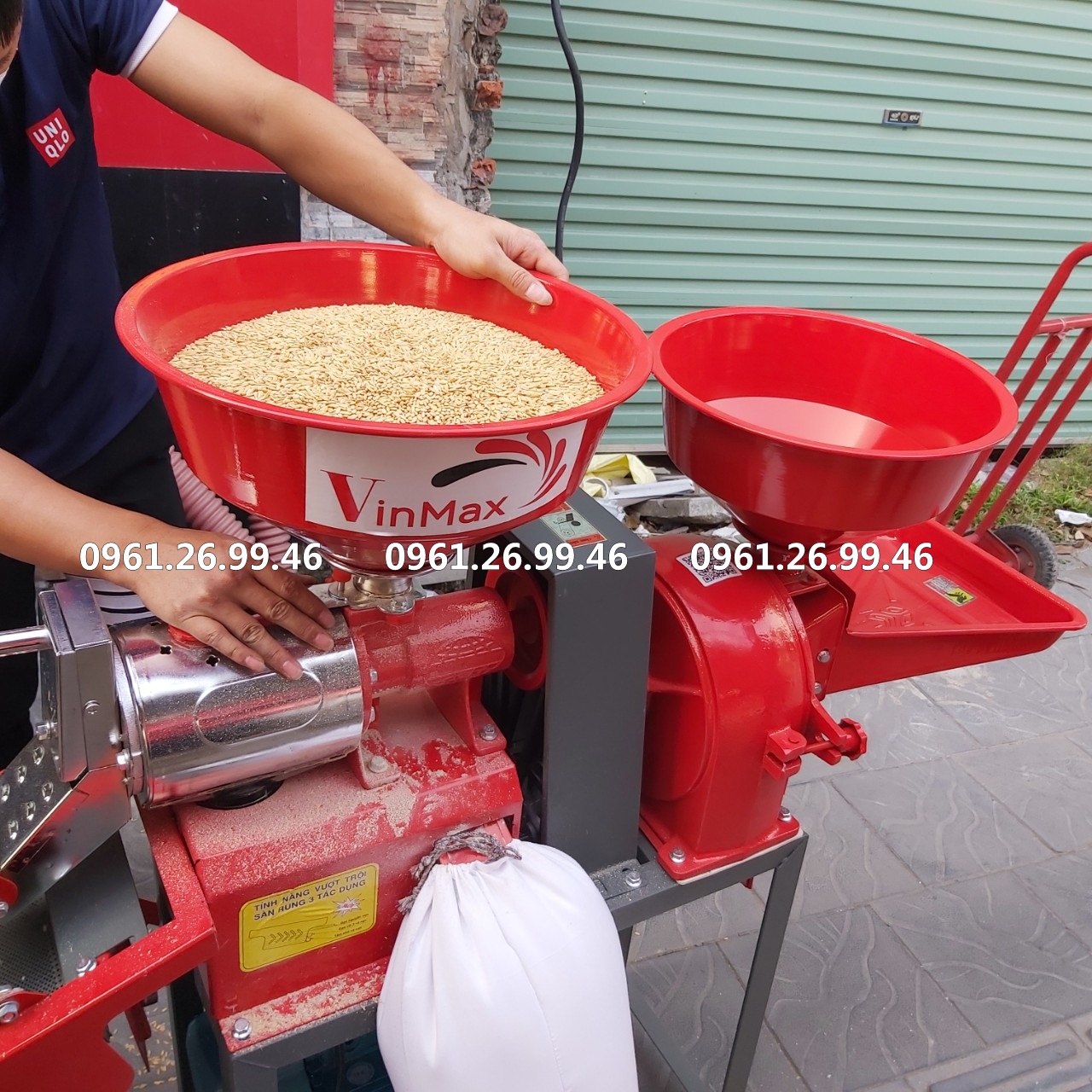 Máy xát gạo gia đình đa chức năng: xát gạo, nghiền ngô nghiền cám