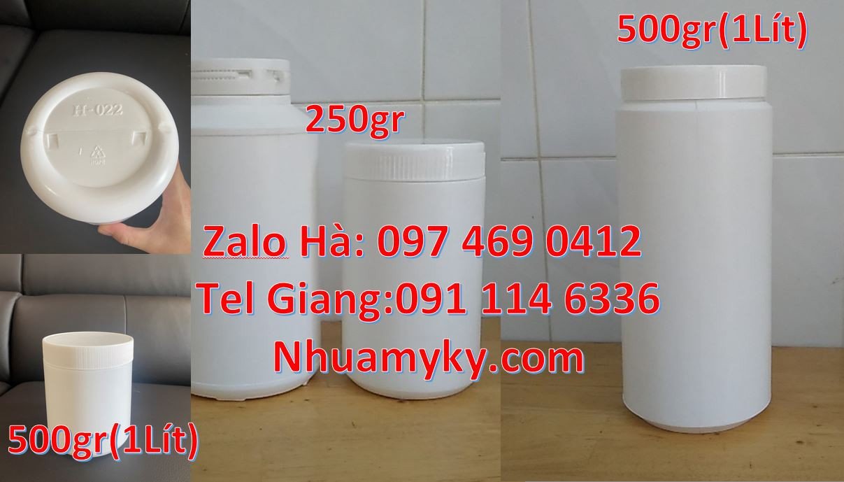 hũ nhựa hdpe màu trắng,hũ nhựa 250g đựng thực phẩm,hũ nhựa trắng giá r
