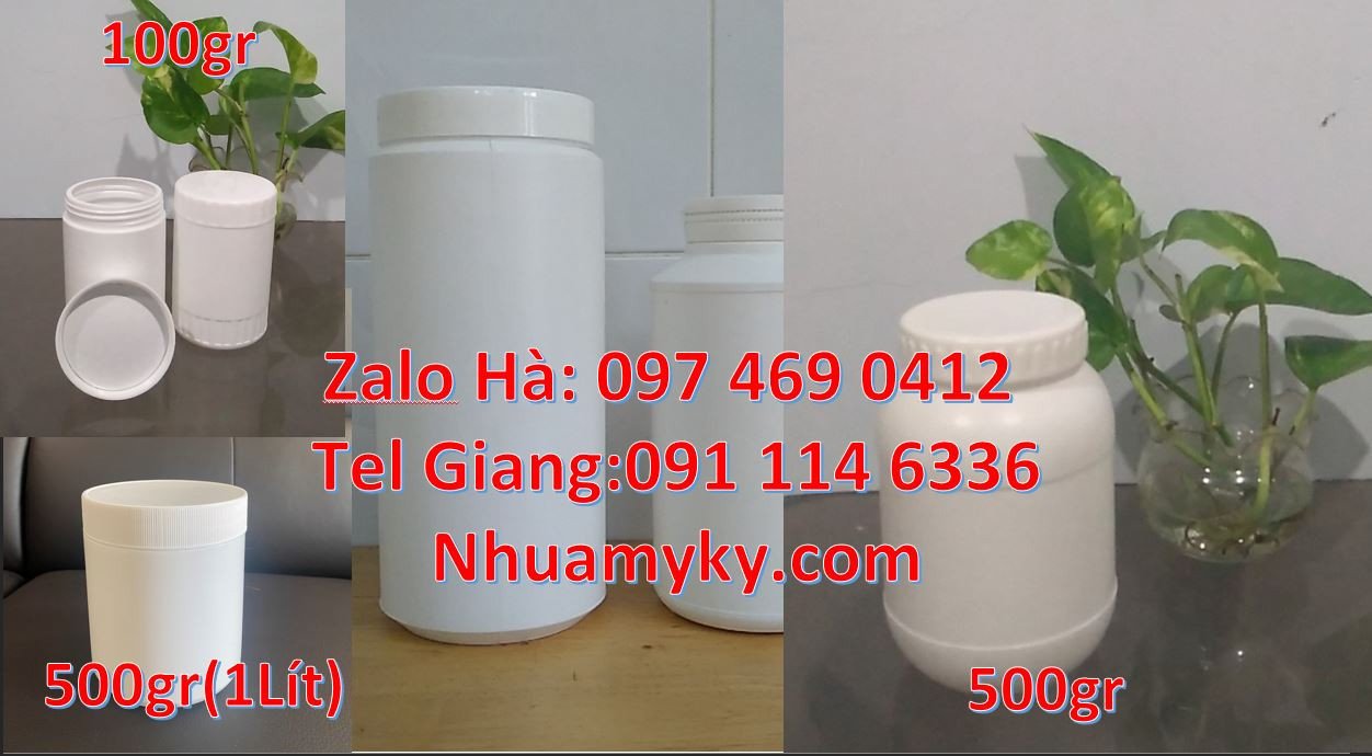 hũ nhựa hdpe màu trắng,hũ nhựa 250g đựng thực phẩm,hũ nhựa trắng giá r
