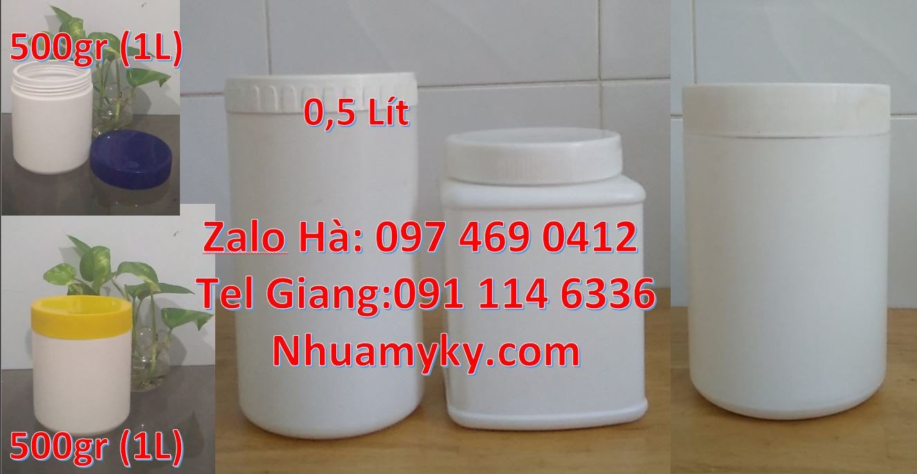 hũ nhựa hdpe màu trắng,hũ nhựa 250g đựng thực phẩm,hũ nhựa trắng giá r