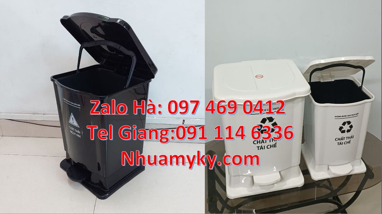 thùng đựng rác y tế,thùng rác cỡ nhỏ 20l,thùng rác đạp chân giá rẻ hcm