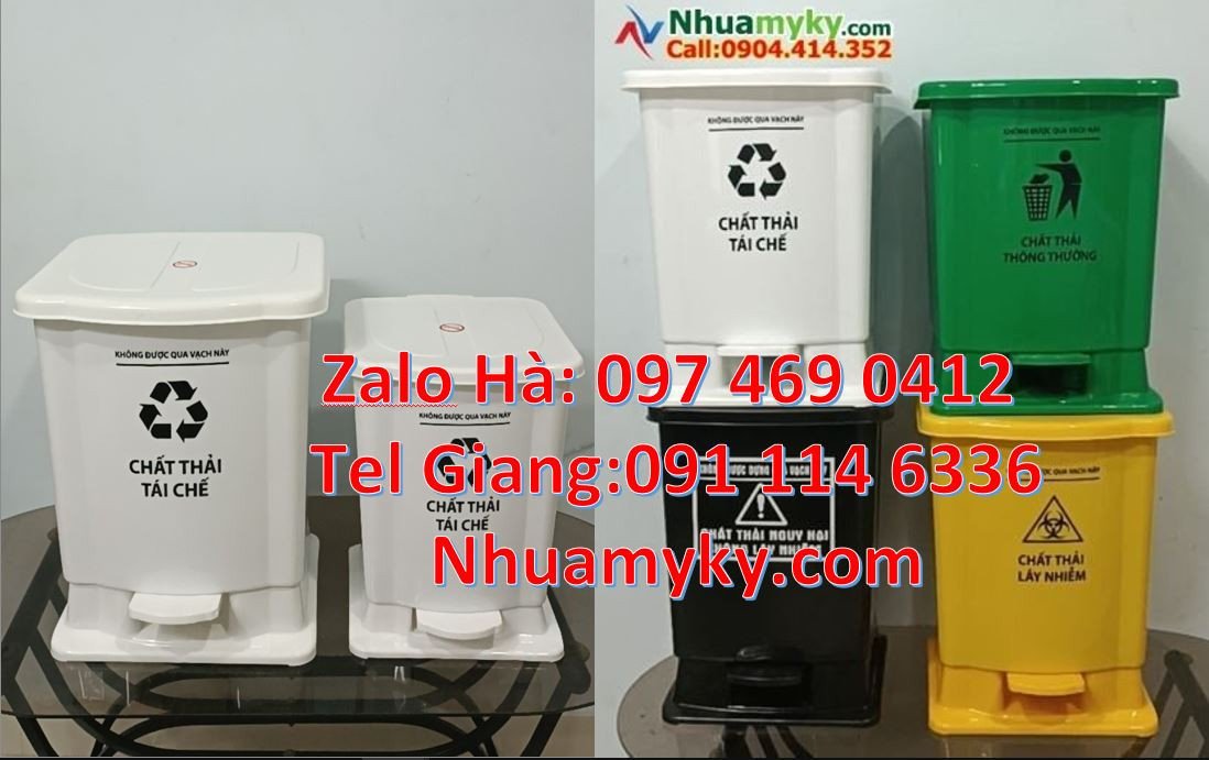 thùng đựng rác y tế,thùng rác cỡ nhỏ 20l,thùng rác đạp chân giá rẻ hcm