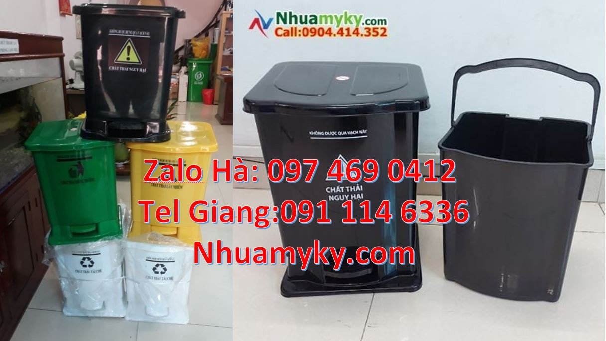 thùng đựng rác y tế,thùng rác cỡ nhỏ 20l,thùng rác đạp chân giá rẻ hcm