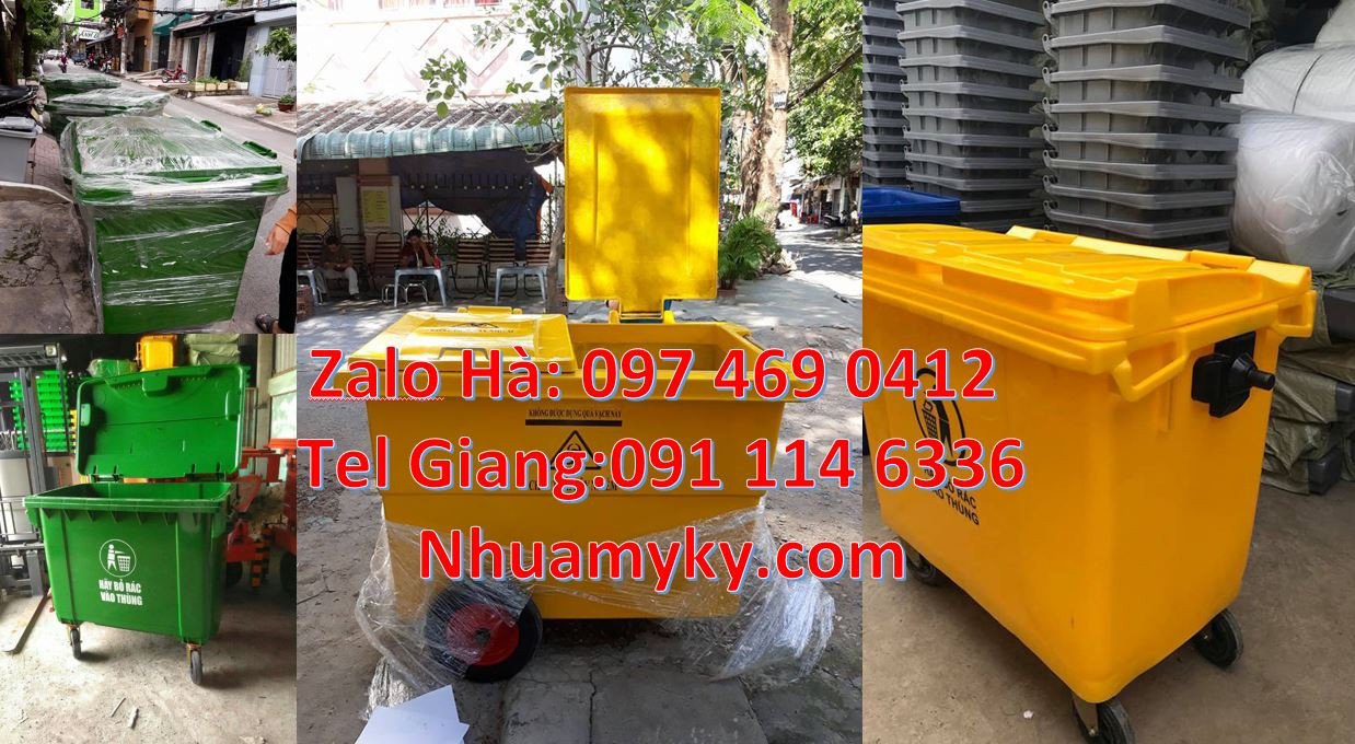 xe thu gom rác 1000l màu đỏ,xe gom rác 1200l có nắp đậy,xe gom rác giá