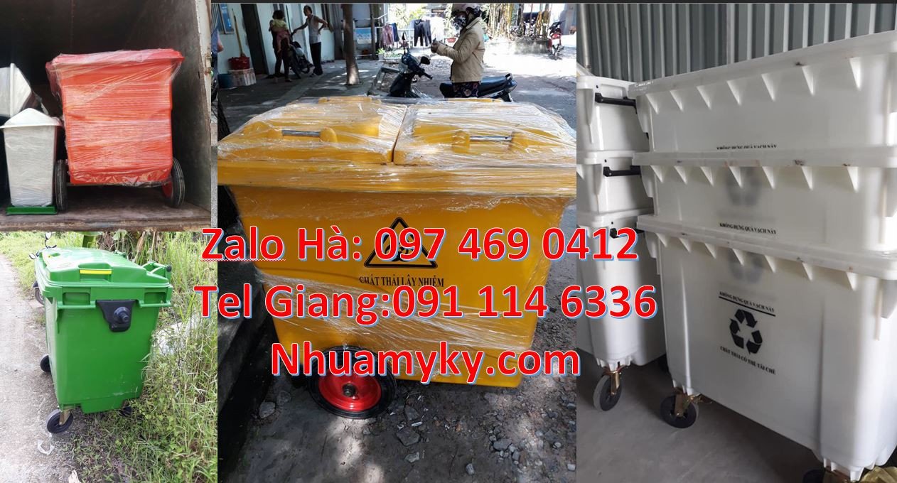 xe thu gom rác 1000l màu đỏ,xe gom rác 1200l có nắp đậy,xe gom rác giá