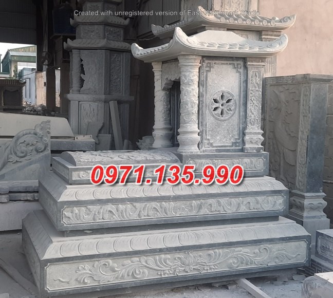 Mẫu mộ đá khối tự nhiên đẹp bán tại ninh thuận ông bà bố mẹ