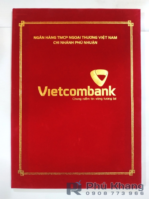 Cuốn đựng quyết định khen thưởng, bìa trao quyết định