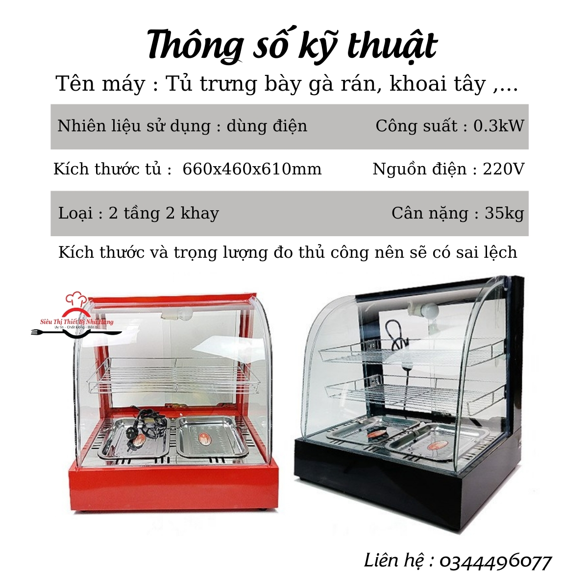 Tủ trưng bày- giữ nóng- bảo quản thực phẩm, gà rán, đồ chiên rán,...