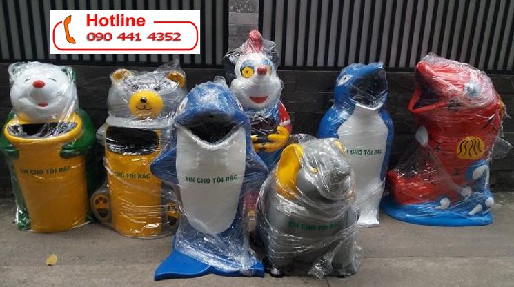 Thùng rác hình cá heo, thùng rác hình cá chép chống cháy tại tphcm
