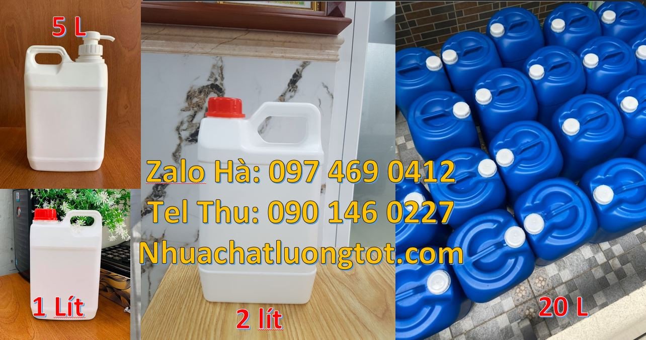 can nhựa hdpe nhỏ, can nhựa màu xanh 5l đựng dầu,can nhựa 1l đựng mắm