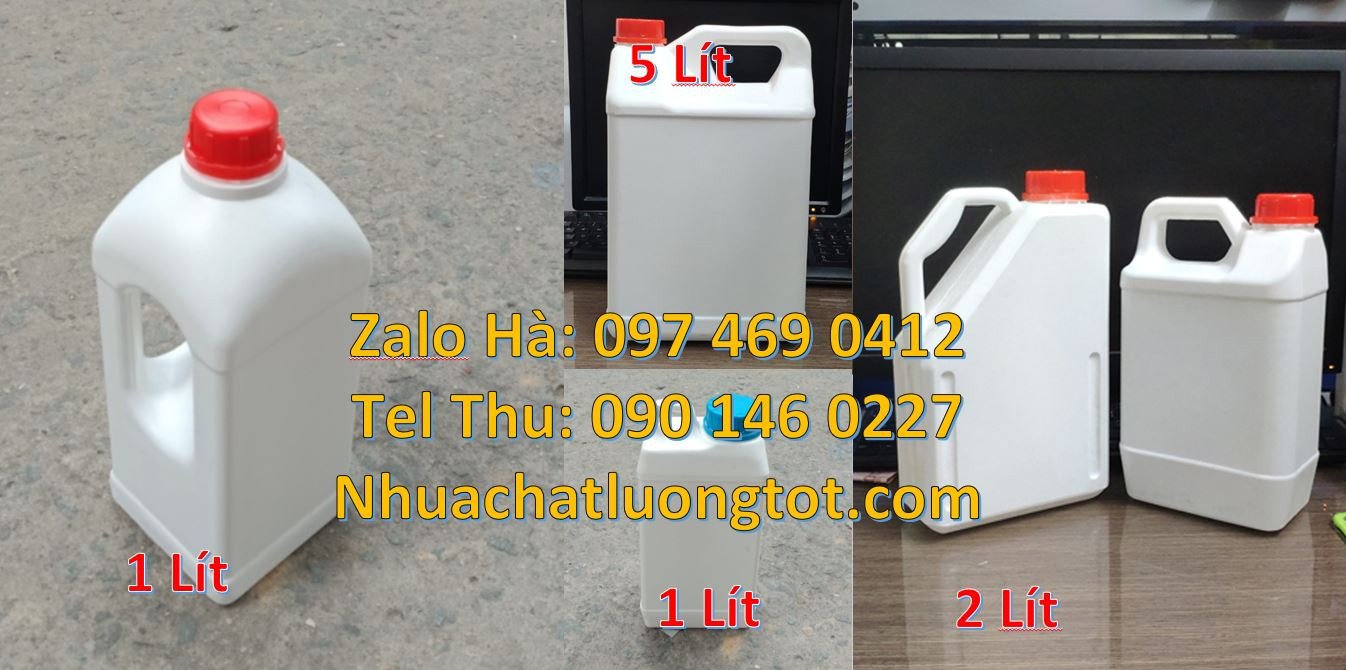 can nhựa hdpe nhỏ, can nhựa màu xanh 5l đựng dầu,can nhựa 1l đựng mắm